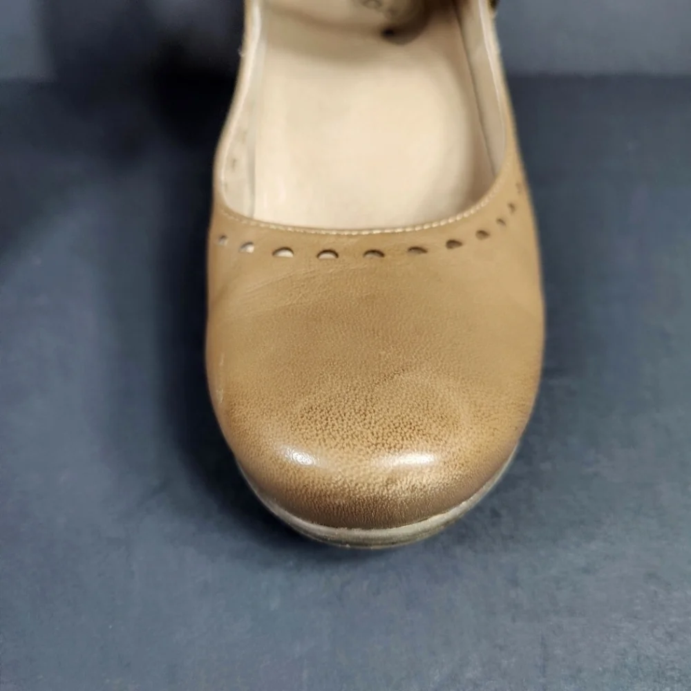 ABEO B.I.O. System Penny Walnut Mary Jane Leather Heels Women's Shoes Size 9M